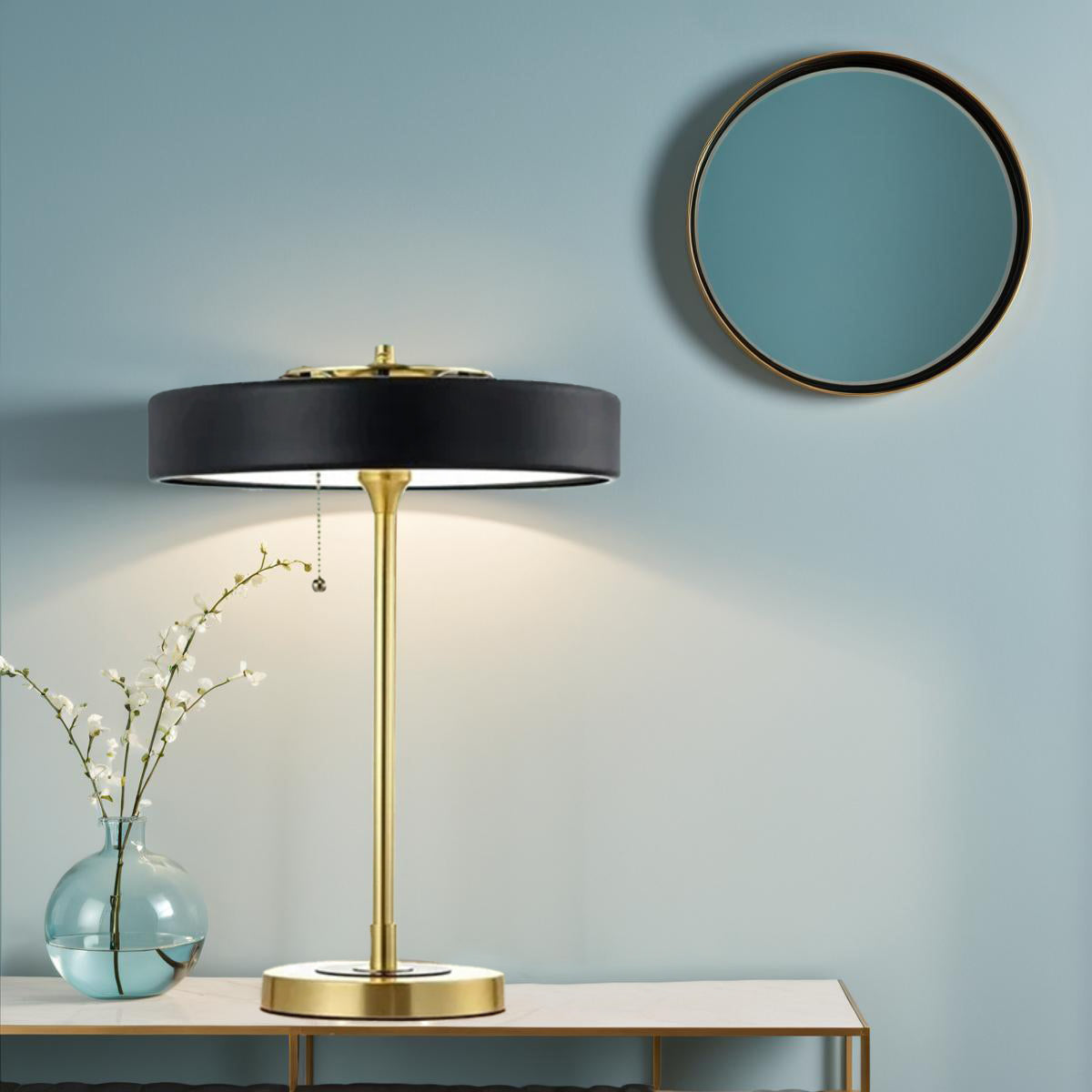 Retro Tischlampe im Nordic Stil – LED – Warmes Licht – Wohnzimmer