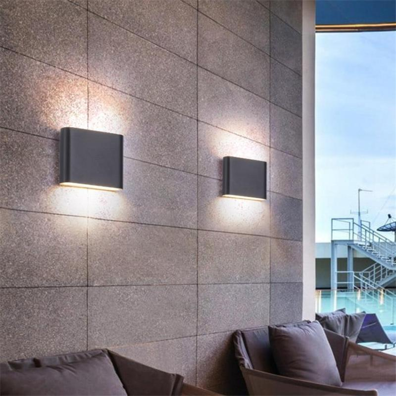 LumoUpDown Außenwandleuchte Modern LED Wasserdicht Schwarz für Terrass