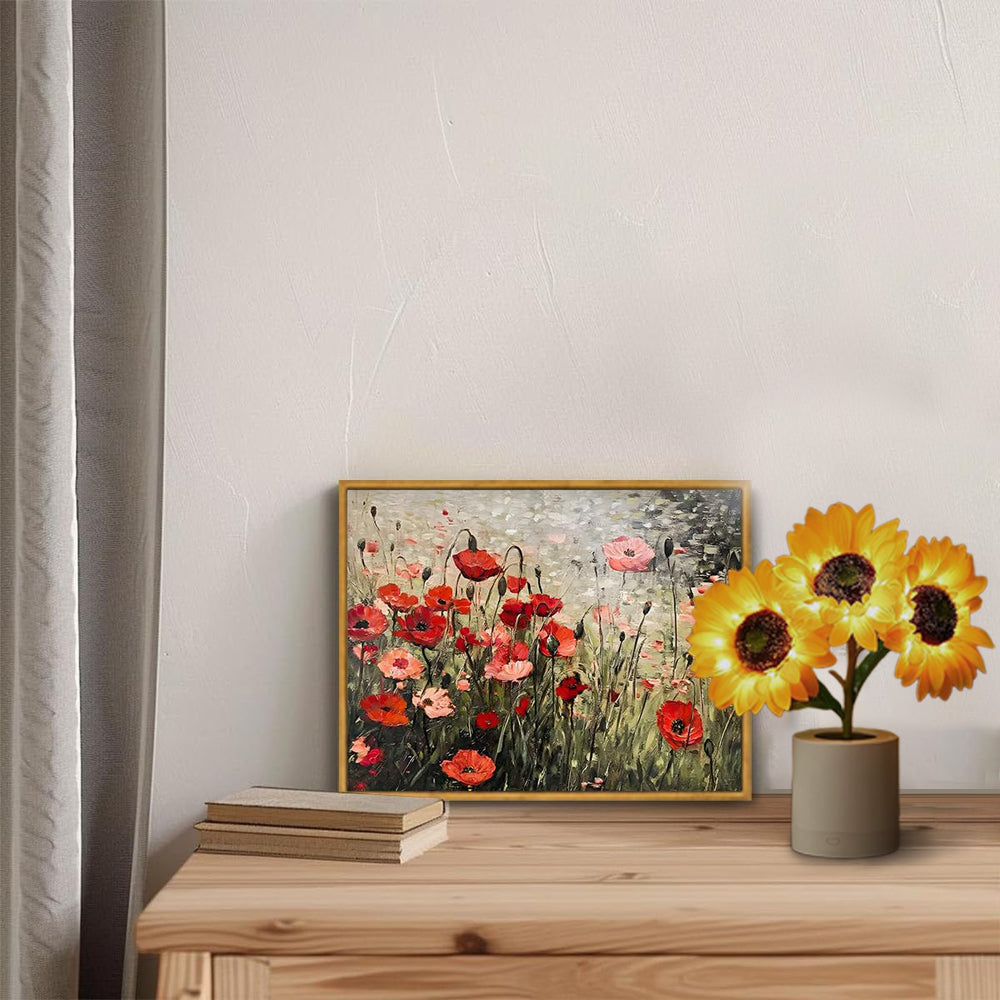 Sonnenblumen Tischlampe LED – Warmes Licht für Wohnzimmer, Schlafzimmer