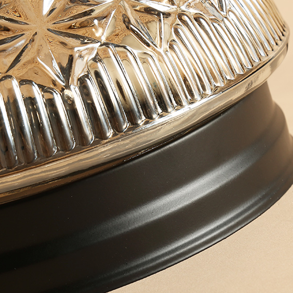 CrystalBreeze - Gerippte Glas-Deckenleuchte für das Schlafzimmer