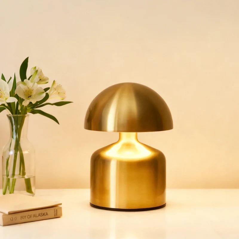 LumaAura – Moderne LED-Tischlampe, dimmbar, Weiß, Wohnzimmer