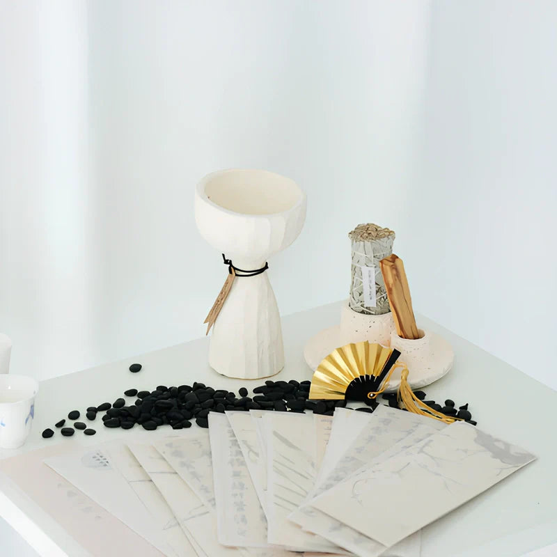 LumoFjord Kerzenhalter Skandi-Stil Steindesign Grau für Innen