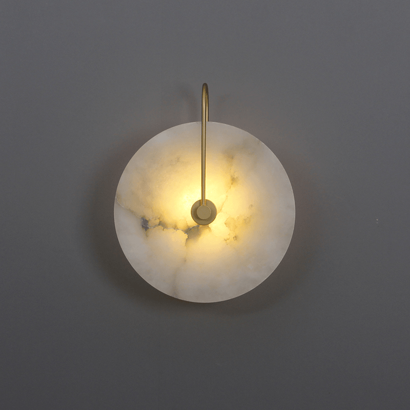 LumaAlba Wandleuchte – Modern, LED, Alabaster-Optik, Für Flur