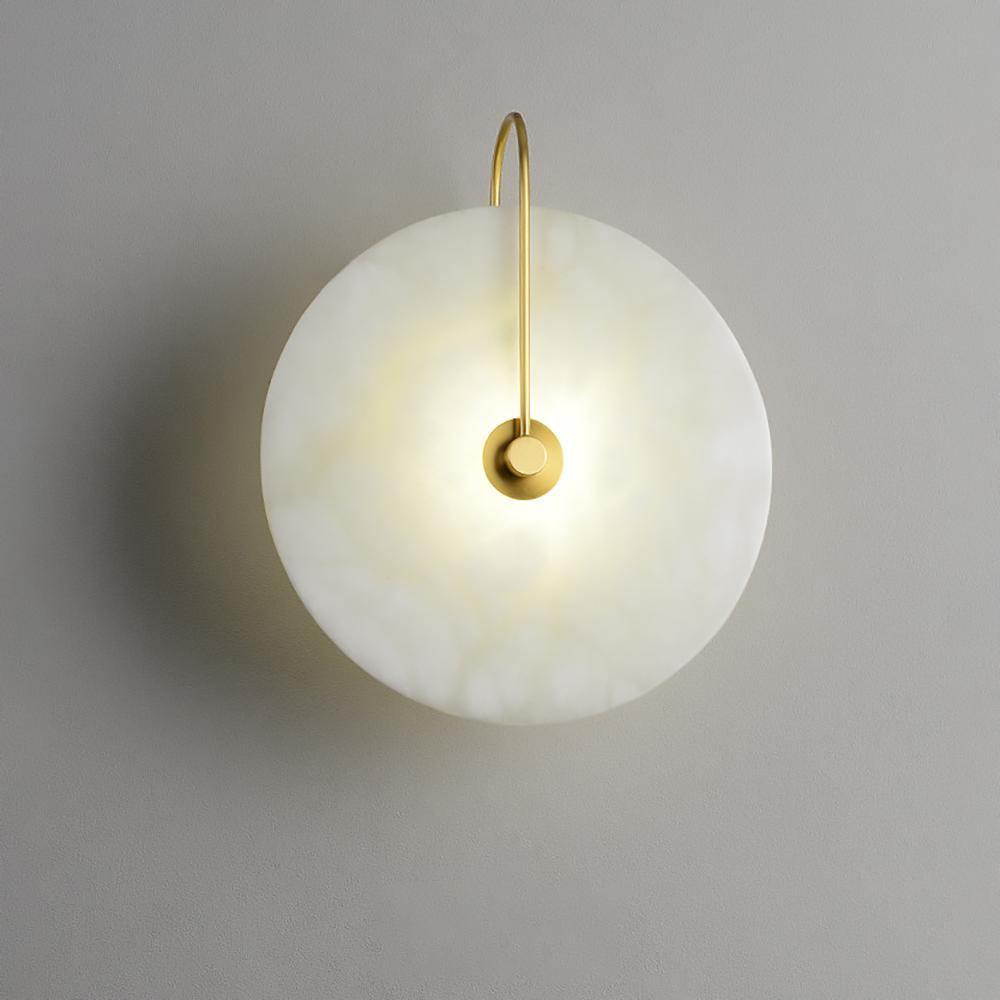 LumaAlba Wandleuchte – Modern, LED, Alabaster-Optik, Für Flur