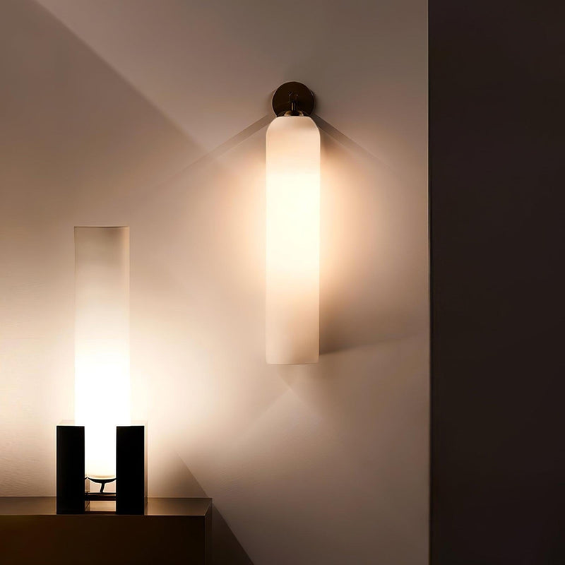 GlanzArt – Moderne Kunstglas Wandleuchte LED Gold Wohnzimmer & Flur