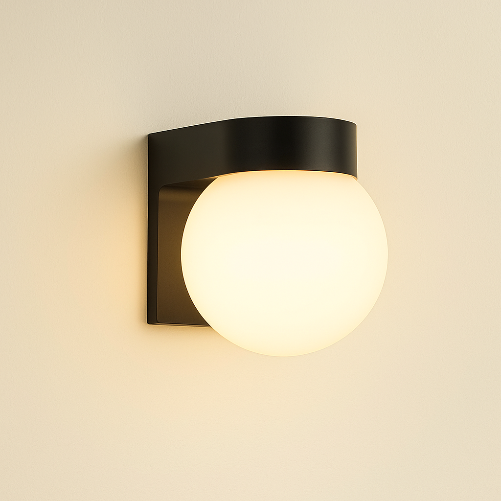 Außenbeleuchtung | Elegantes Kugeldesign, Wetterfest für Wandmontage 0