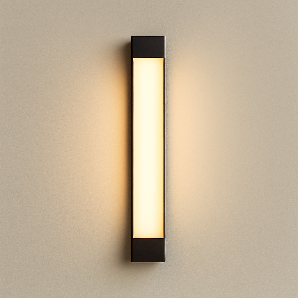 Außenwandleuchte Edelstahl | Eleganter Metallrahmen, Marmoreffekt 0