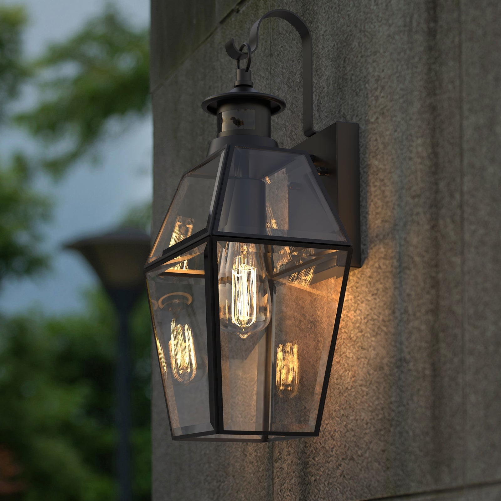 Außenwandleuchte Mit Bewegungsmelder | Mattschwarz, IP44, Rechteckig 1