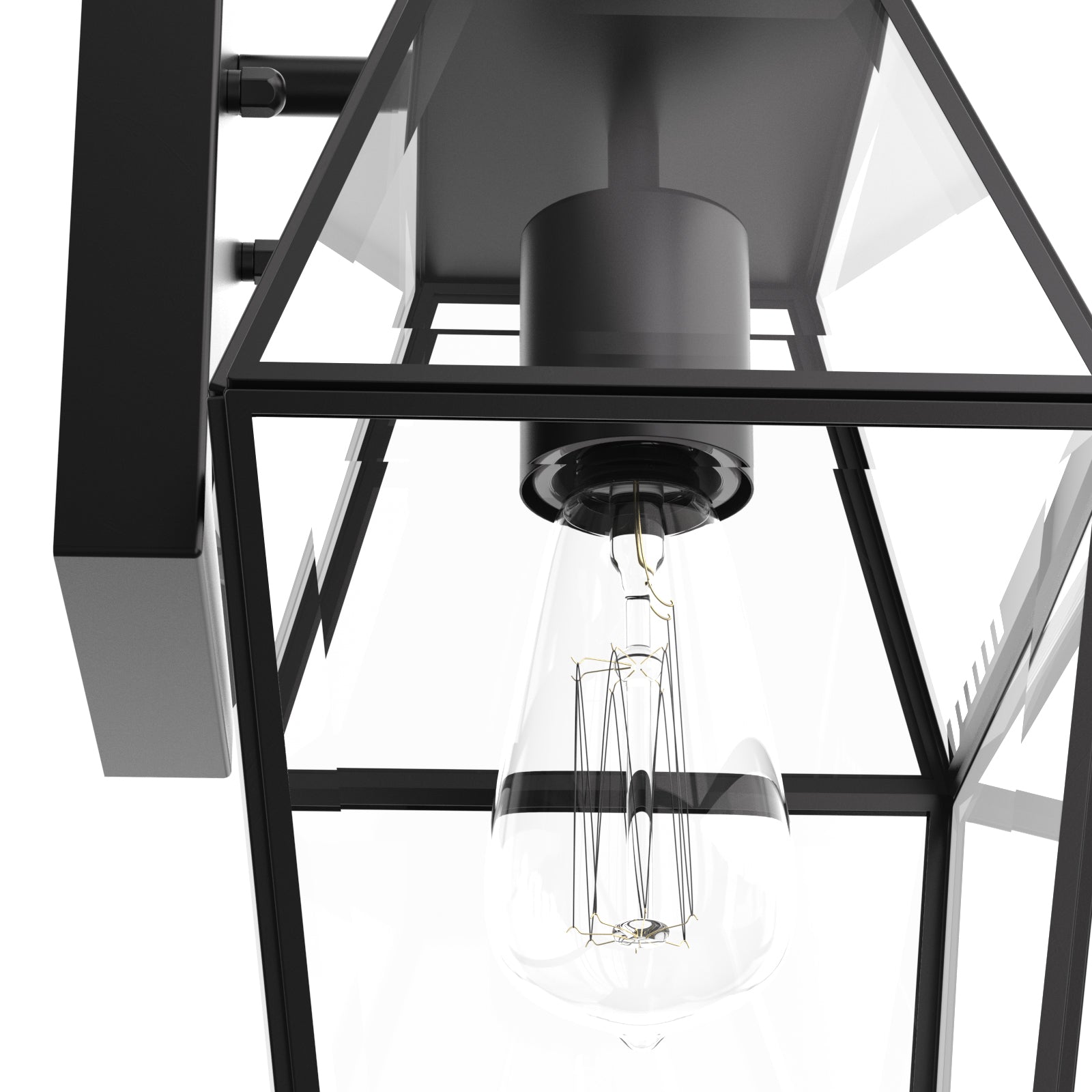 Außenwandleuchte Mit Bewegungsmelder | Mattschwarz, IP44, Rechteckig 4