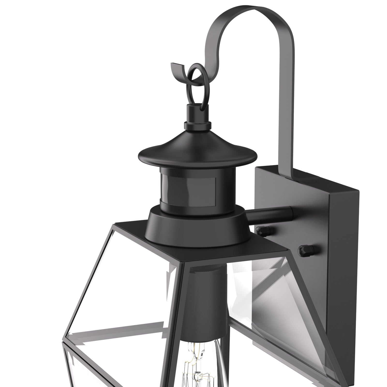 Außenwandleuchte Mit Bewegungsmelder | Mattschwarz, IP44, Rechteckig 5