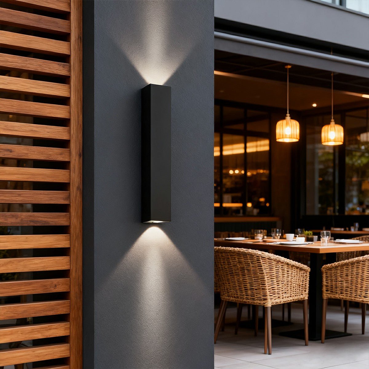 Außenwandleuchte | Minimalistisches Design, Edelstahl, Wasserdicht 2