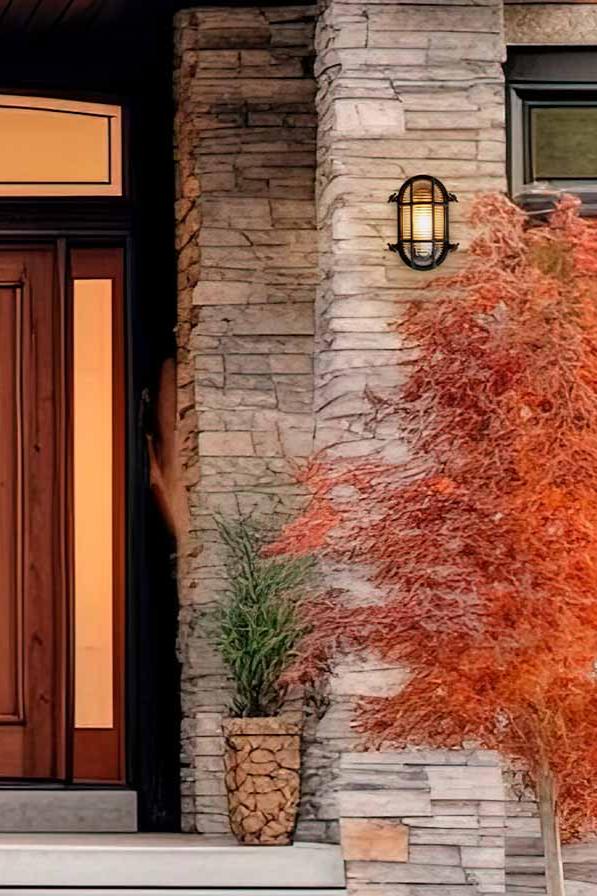 Außenwandleuchte | Robuste Edelstahlkonstruktion, Klare Glasabdeckung 7