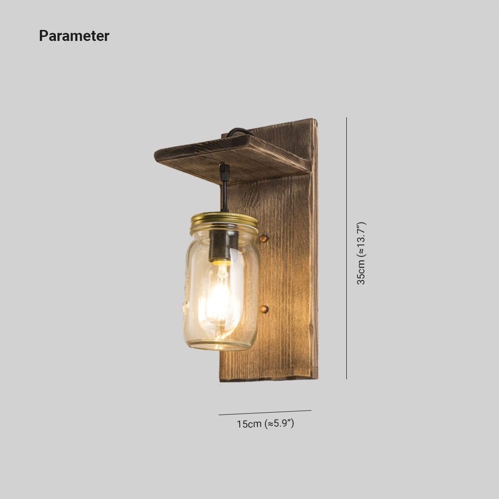 TimberLight – Wandlaterne aus Holz und Metall