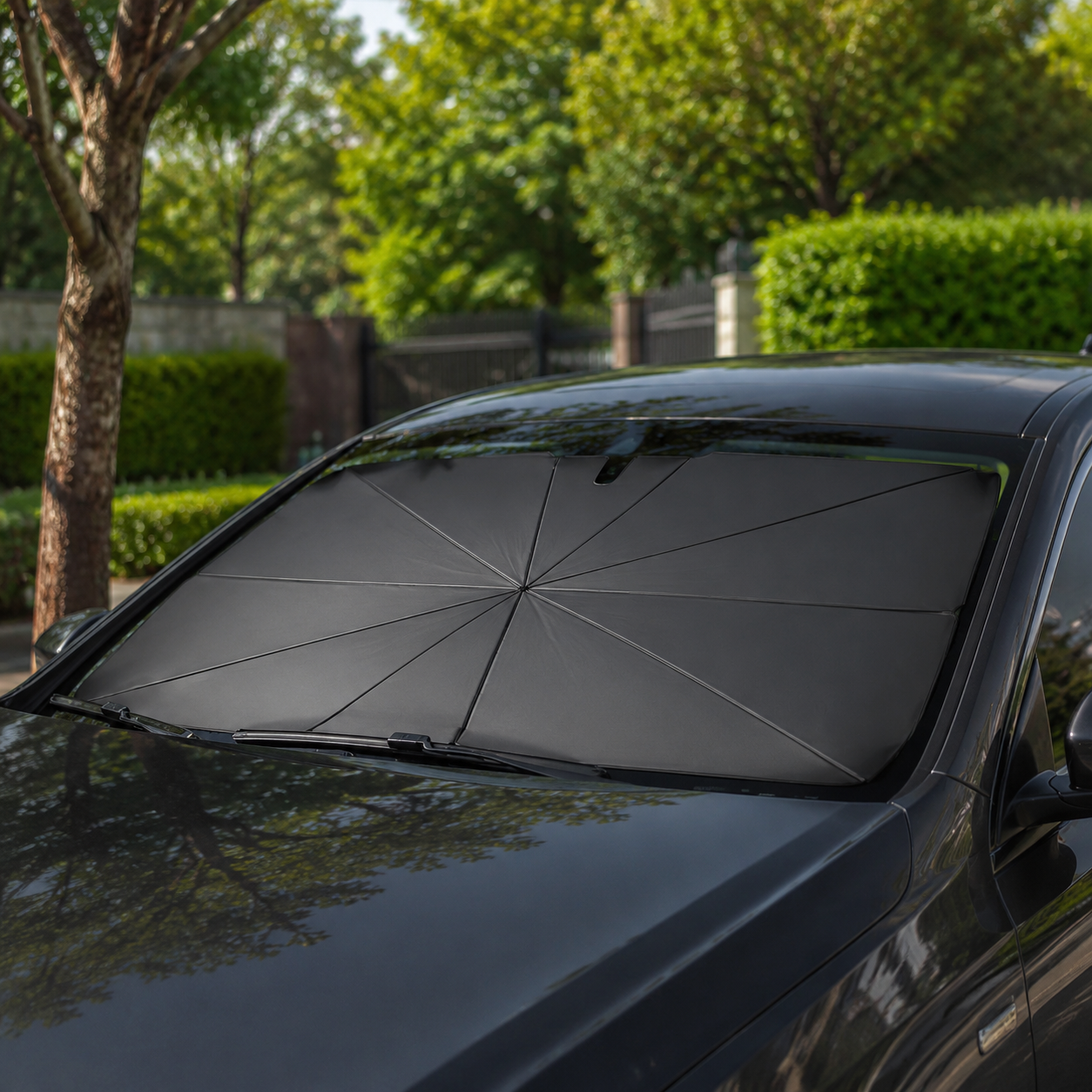 Autosonnenschutz | Rollbar, Reflektierende Oberfläche, Ø140 cm 3
