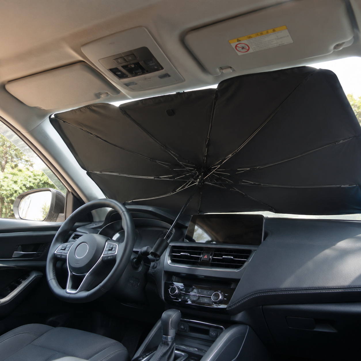 Autosonnenschutz | Rollbar, Reflektierende Oberfläche, Ø140 cm 4