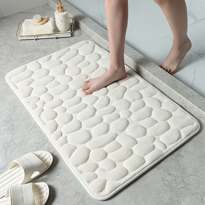 Badematte | Korallensamt-Oberfläche, Rutschfeste PVC-Unterseite 3