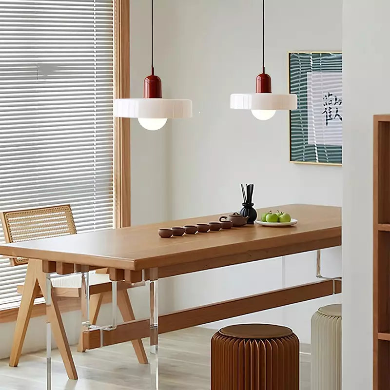 Verstellbare Bauhaus Pendelleuchte aus Glas – Esszimmer & Wohnzimmer Beleuchtung