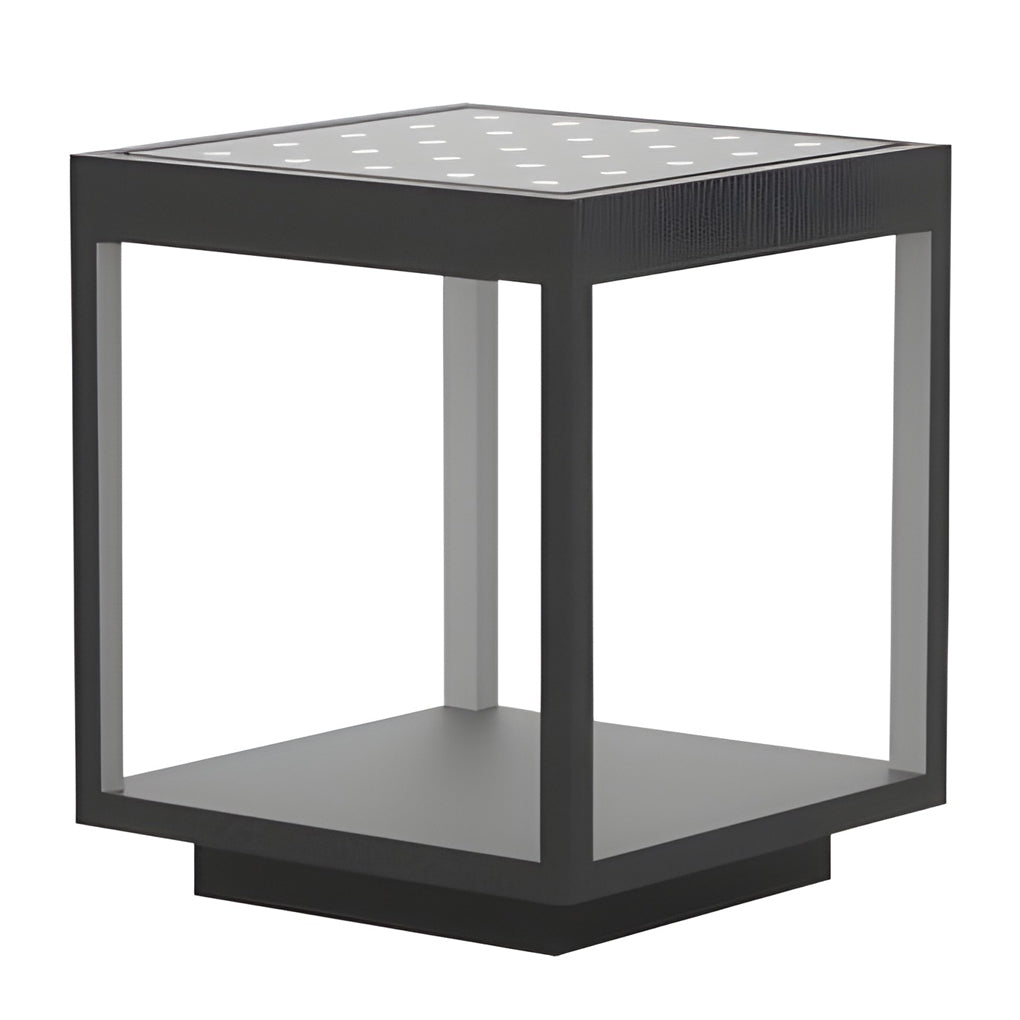 Betonsäulenleuchte | Offenes Rahmen-Design, Warmweißes Licht, IP54, Edelstahl 8