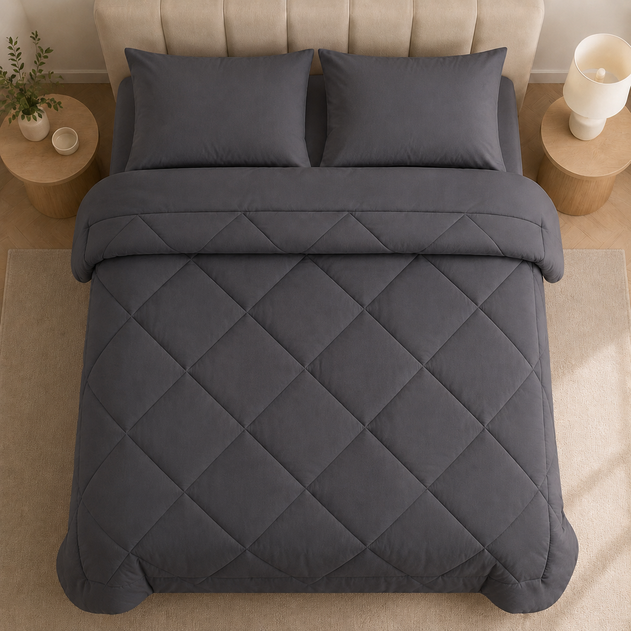Bettdecke 200x220 | Mikrofaser, Rautensteppung 5