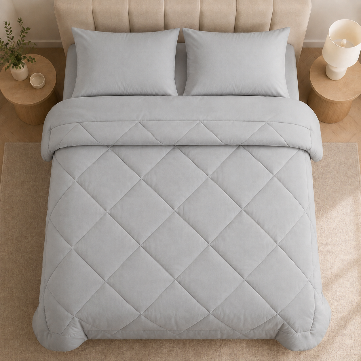 Bettdecke 200x220 | Mikrofaser, Rautensteppung 6
