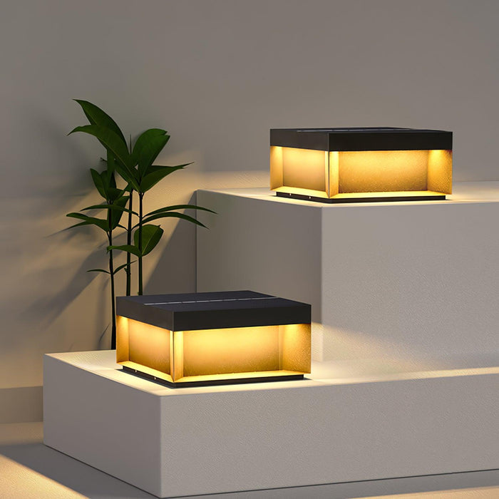 SolarGlow Gartenleuchte Modern LED Solar IP65 Schwarz für Terrasse