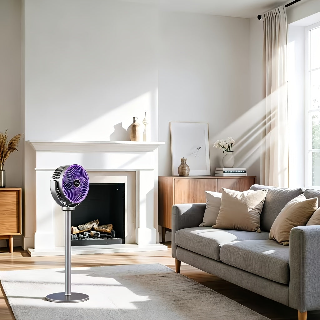 Bodenventilator | Faltbar, 360° drehbar, USB-aufladbar 2