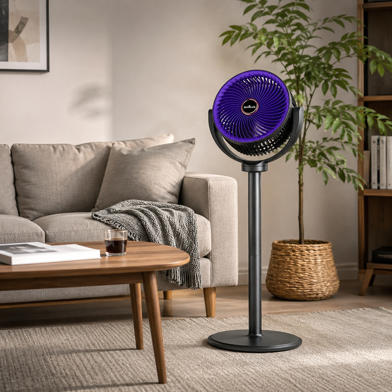 Bodenventilator | Faltbar, 360° drehbar, USB-aufladbar 3