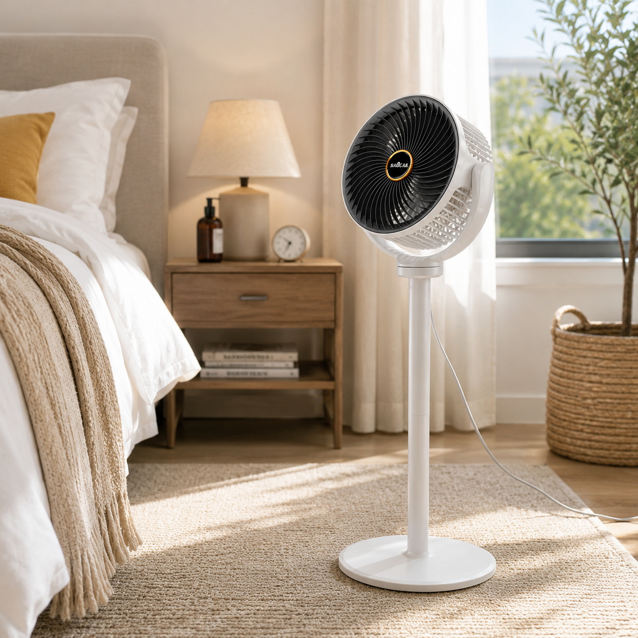 Bodenventilator | Faltbar, 360° drehbar, USB-aufladbar 5