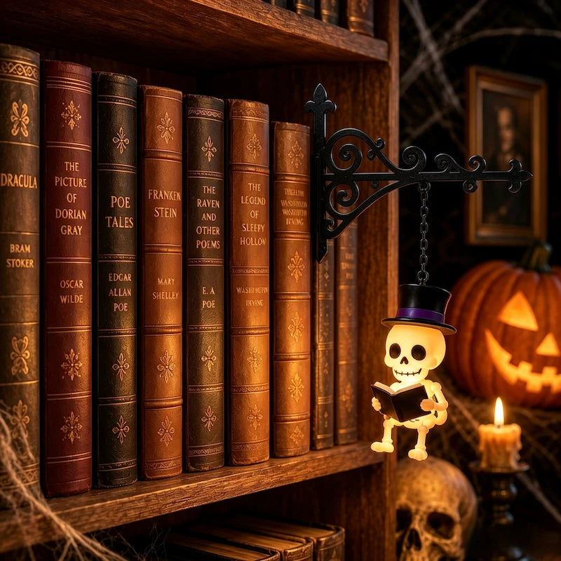 Bücherregalleuchte | Schmiedeeiserne Halterung, Miniatur-Pendelleuchte 6