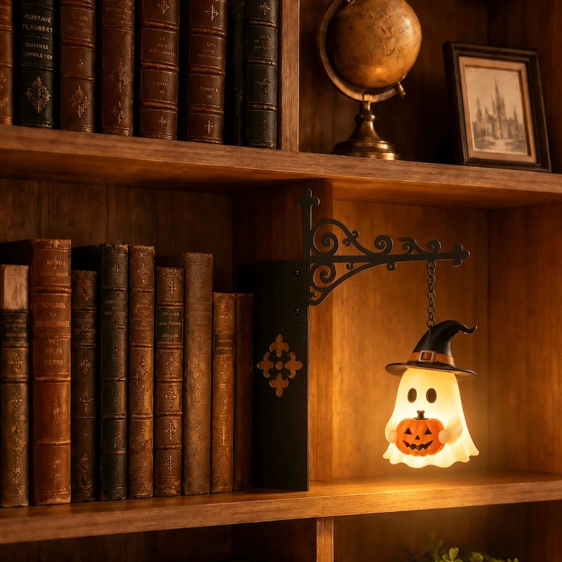 Bücherregalleuchte | Schmiedeeiserne Halterung, Miniatur-Pendelleuchte 7