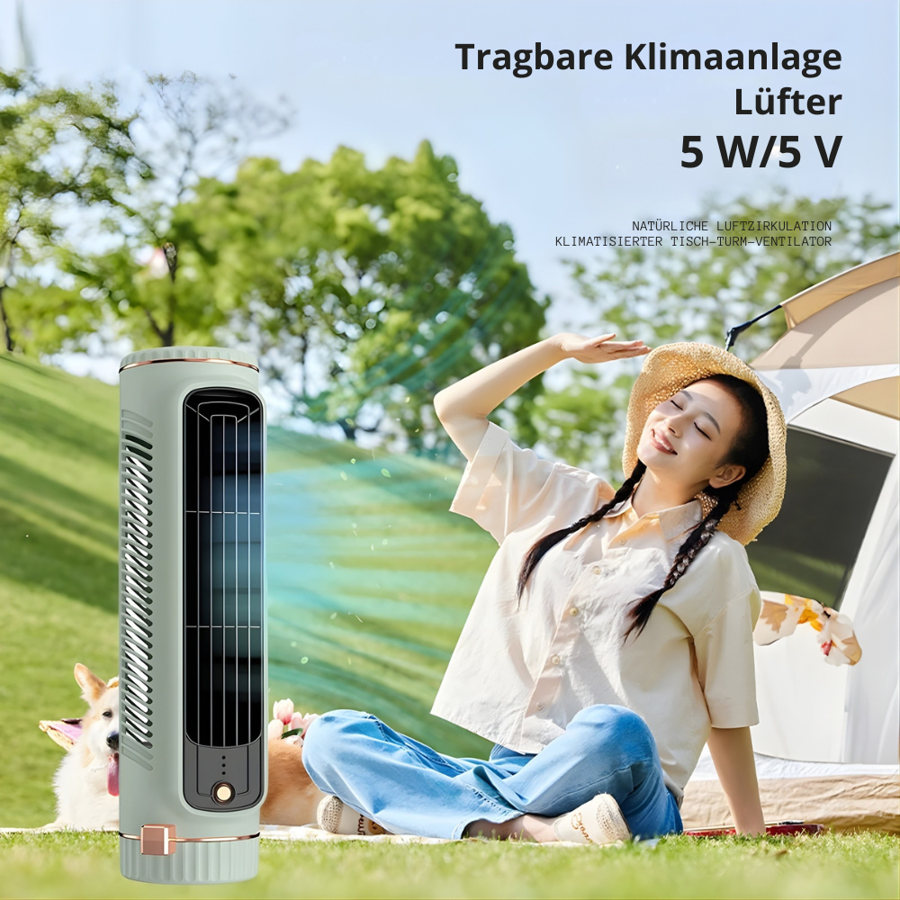 Turmventilator | Flügelloses Design, USB-Betrieb