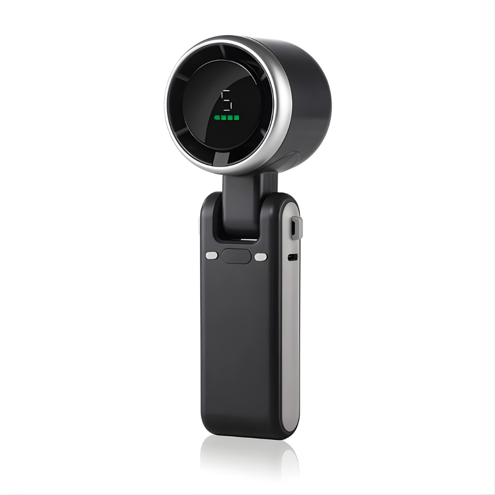 Handventilator | Faltbar, Digitalanzeige, 3-in-1-Design