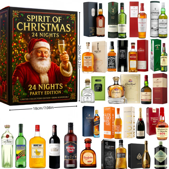Whisky Adventskalender Klassisch 2026 - 24 Elegante Mini-Flaschen