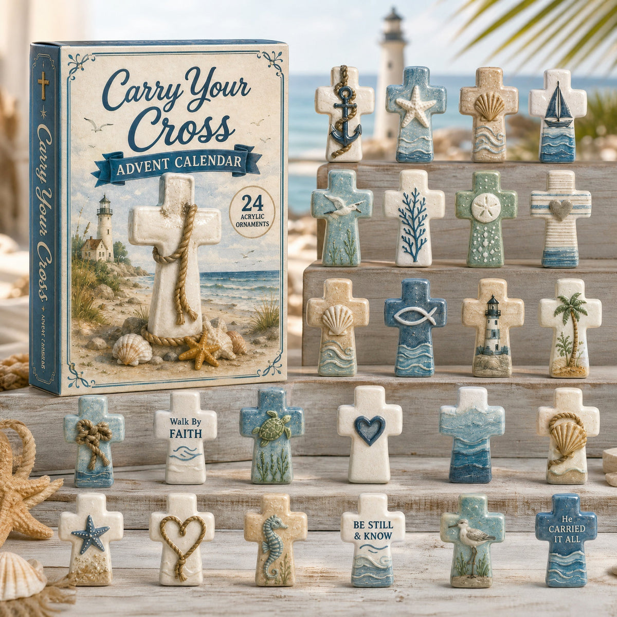 Carry Your Cross™ Glaubens-Adventskalender 2026 – 24-tägiger Christlicher Countdown für Besinnliche Momente 2