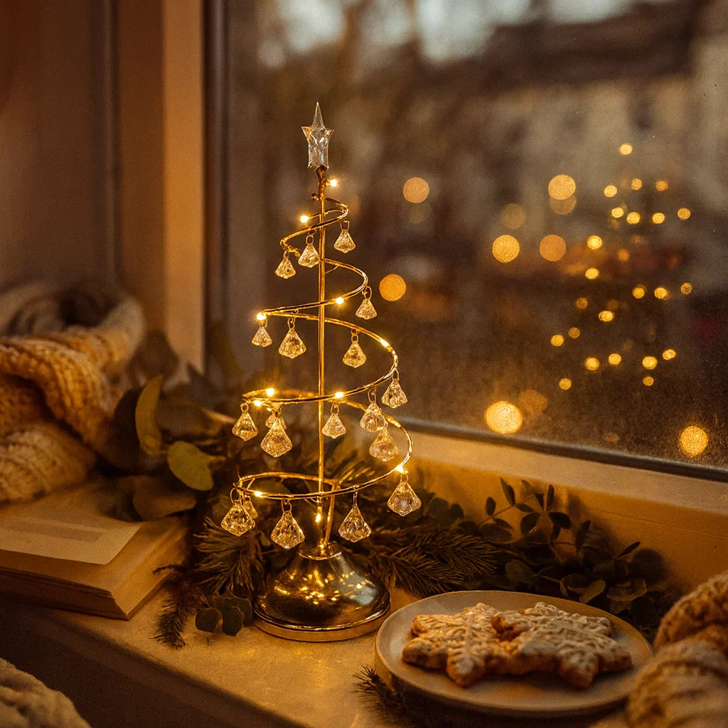 FestiGlow Tree – LED Weihnachtsbaum stimmungsvolles Licht, Grün, Wohnzimmer