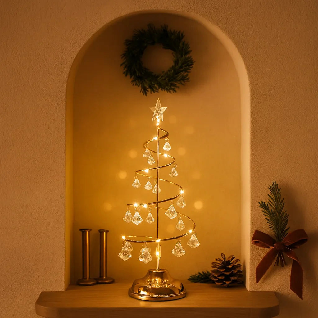FestiGlow Tree – LED Weihnachtsbaum stimmungsvolles Licht, Grün, Wohnzimmer