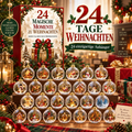 Weihnachts-Adventskalender 2026 – 24 flache 2D-Weihnachtsanhänger