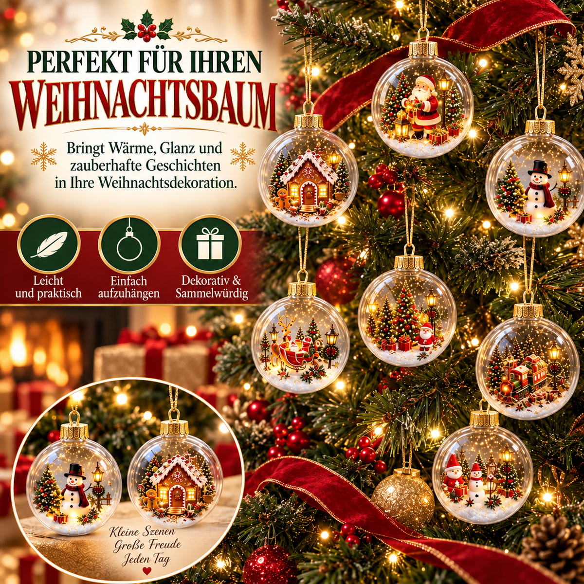 Weihnachts-Adventskalender 2026 für Kinder – Festliche Vorfreude in Burgunderrot und Gold