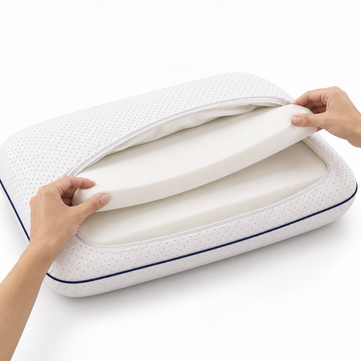 Verstellbares Memory-Foam-Kissen mit Aloe-Vera-Bezug