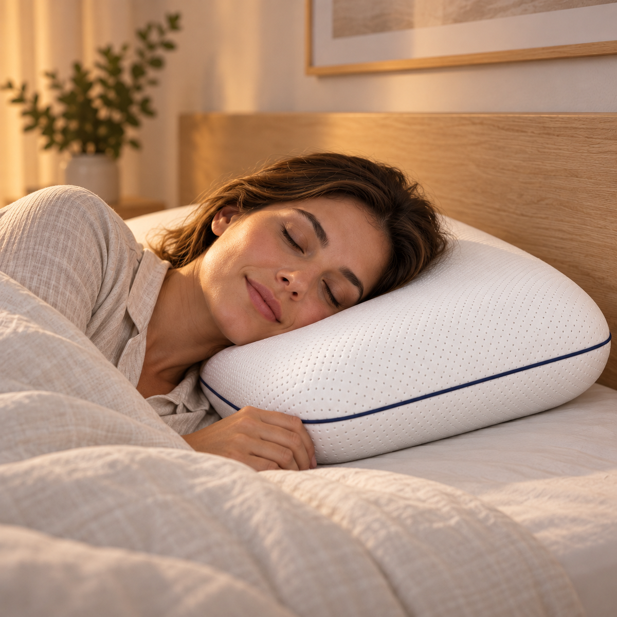 Verstellbares Memory-Foam-Kissen mit Aloe-Vera-Bezug