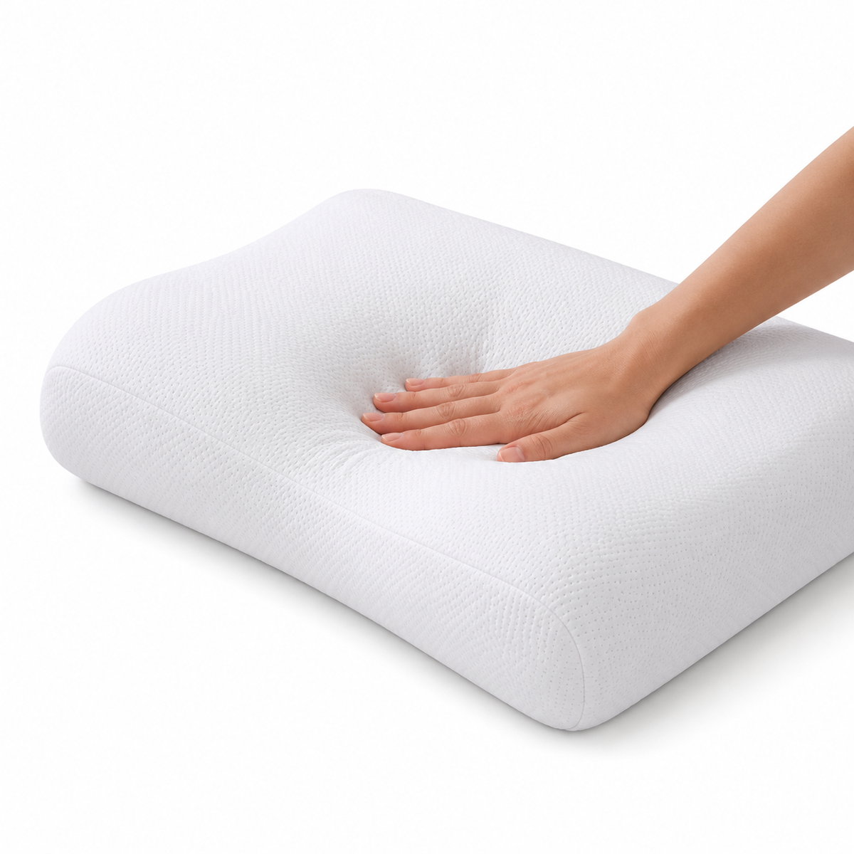 Nackenkissen aus Memory Foam mit Wellenkontur