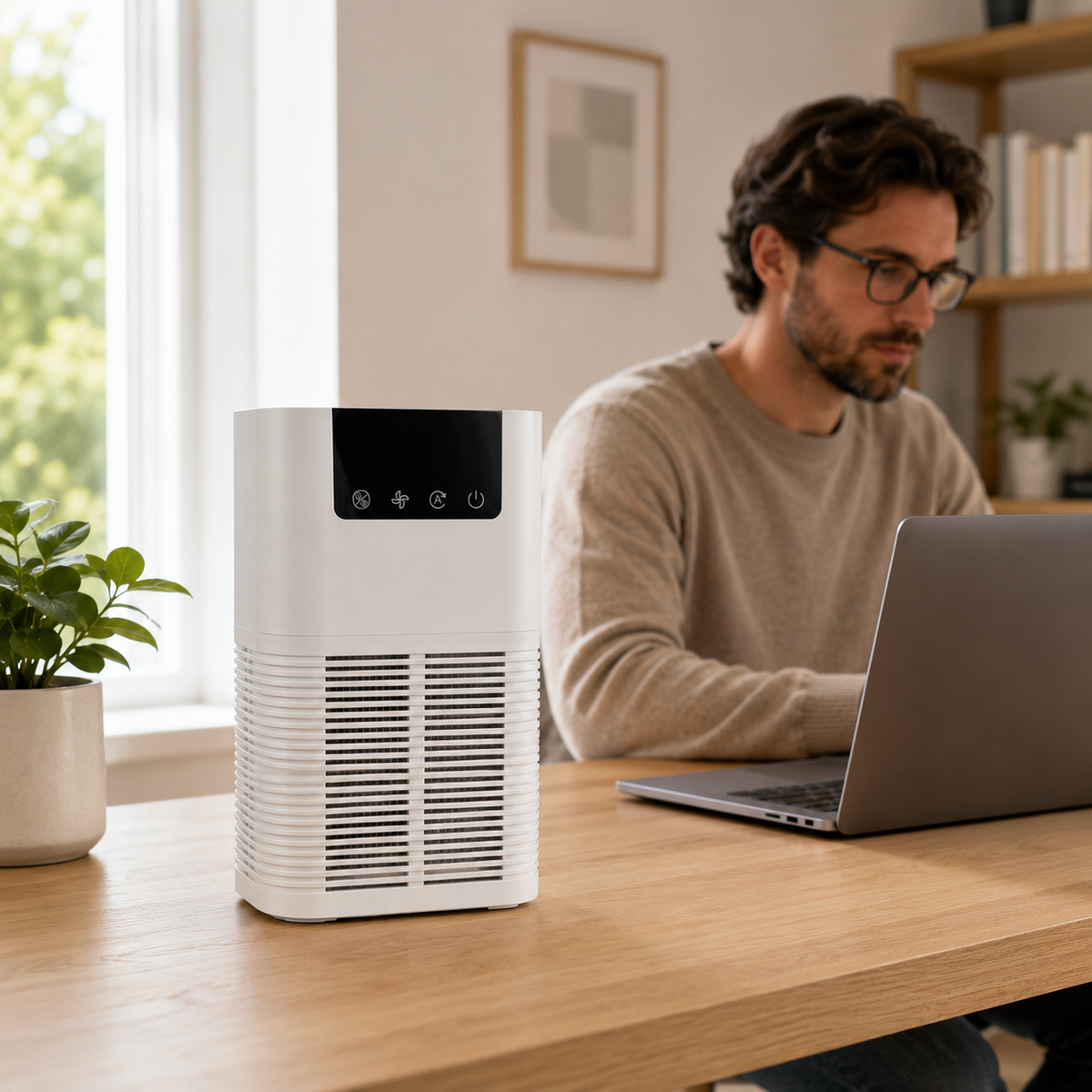 Luftreiniger mit H13 HEPA-Filter und PM2.5-Sensor