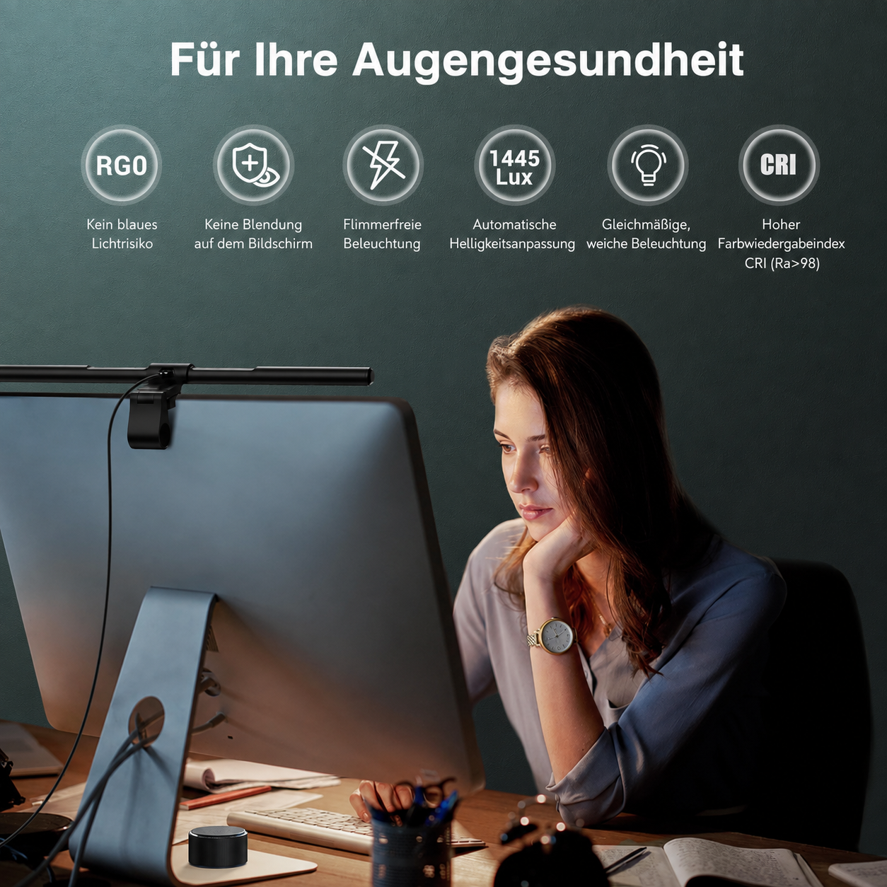LED Lichtleiste | Beschwerter Clip, Automatische Dimmung