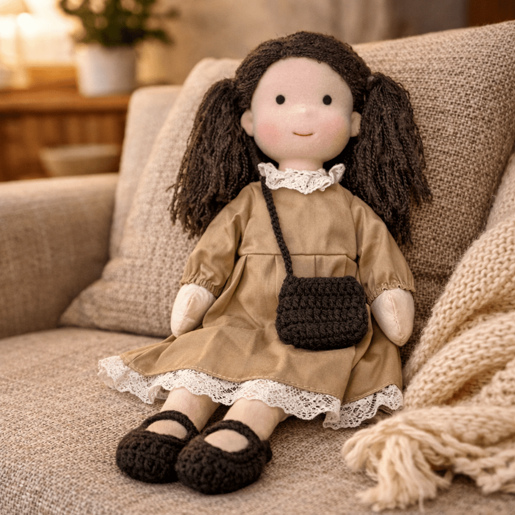 ELORA – Handgemachte Waldorfpuppe aus Baumwolle für kreatives Spielen