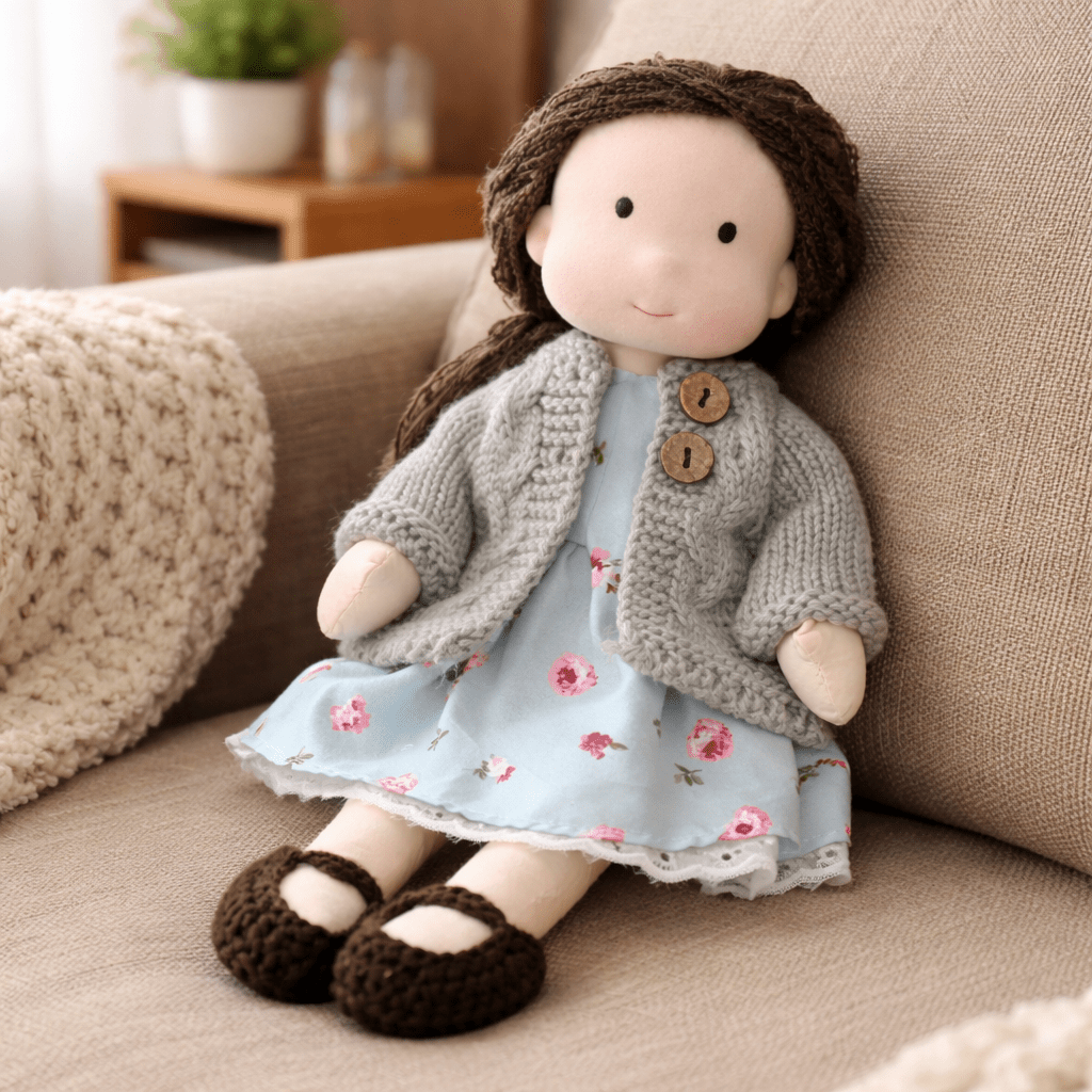 ELORA – Handgemachte Waldorfpuppe aus Baumwolle für kreatives Spielen