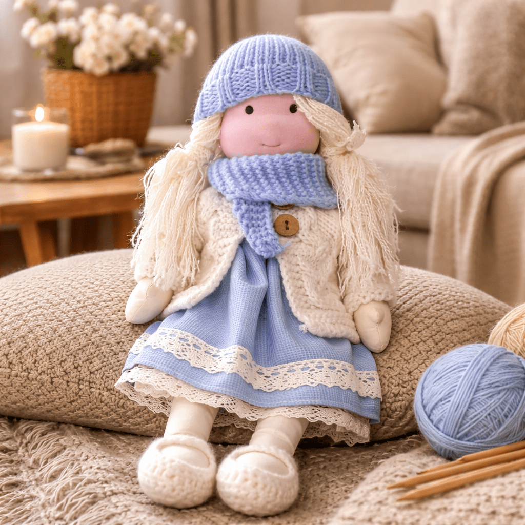 ELORA – Handgemachte Waldorfpuppe aus Baumwolle für kreatives Spielen