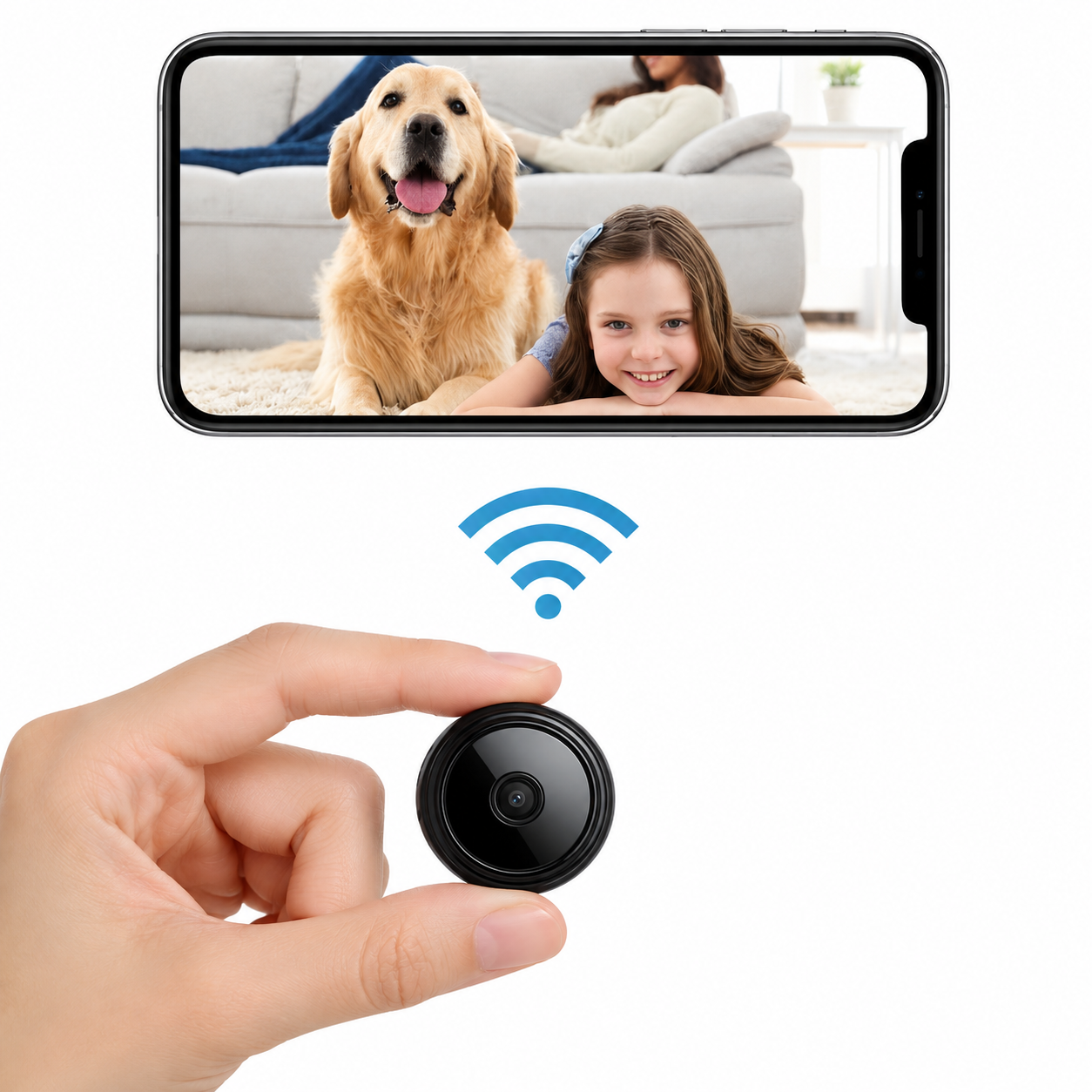 Mini-Kamera mit HD-Video und Nachtsicht – Kompakte Überwachungslösung für Innen- und Außenbereiche