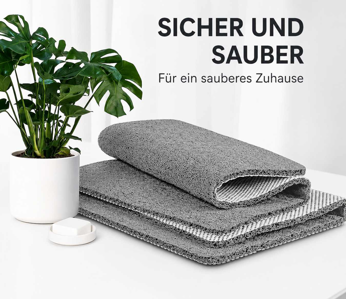 Duschmatte | Rutschfeste Oberfläche, Entwässerungssystem