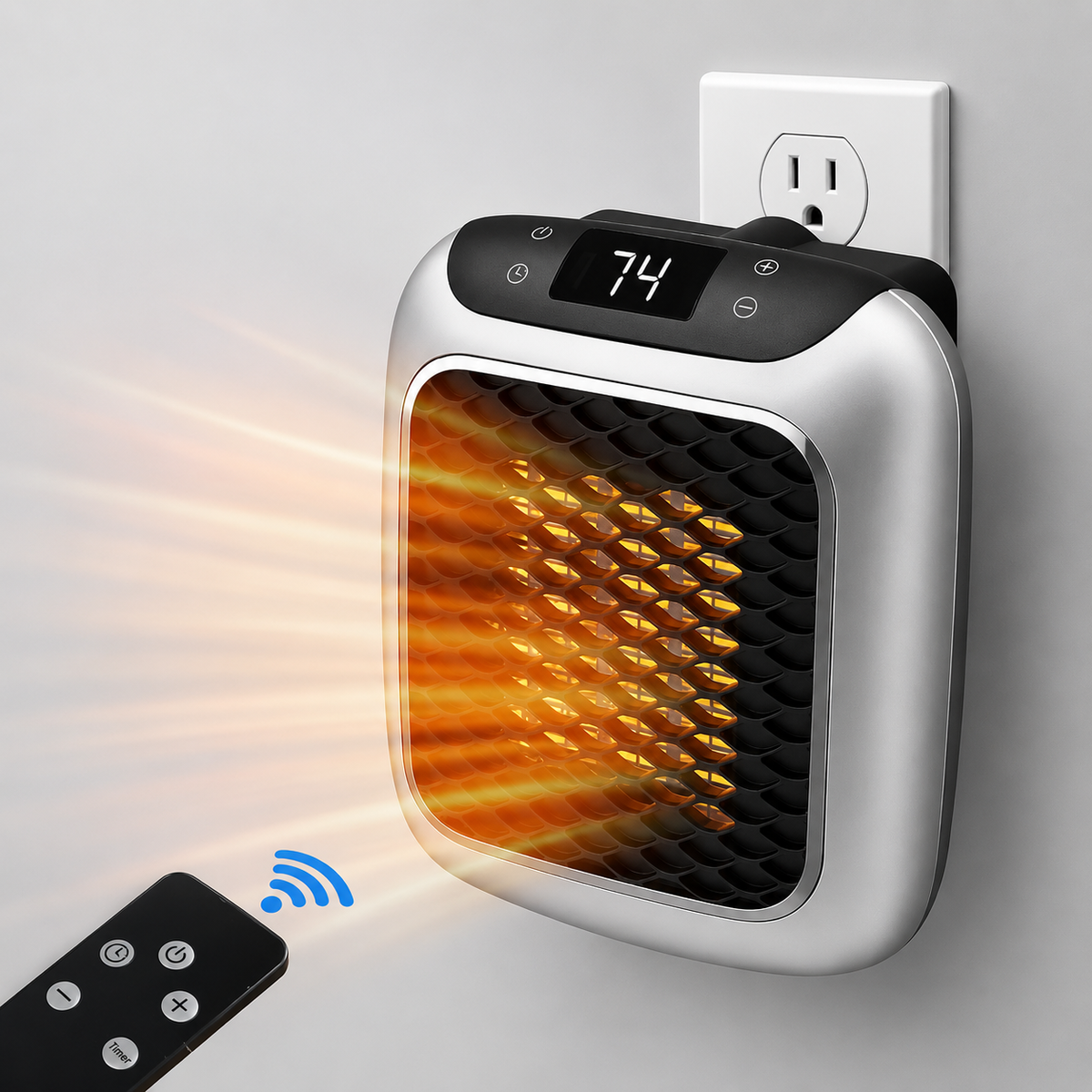 Keramikheizung Kompakt mit Thermostat und Timer