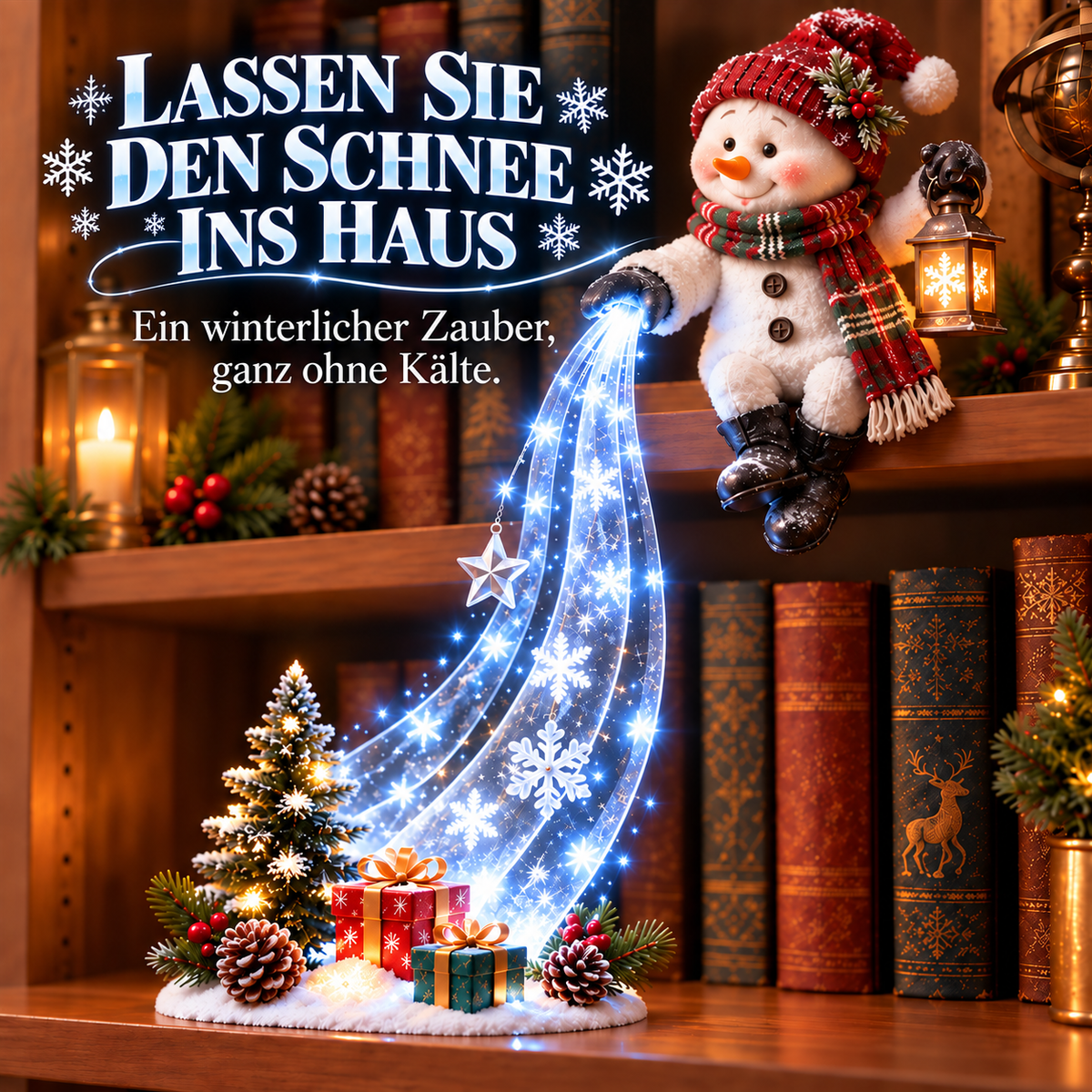 LED-Weihnachtsdekoration für Regale – Engel, Schneemann oder Weihnachtsmann